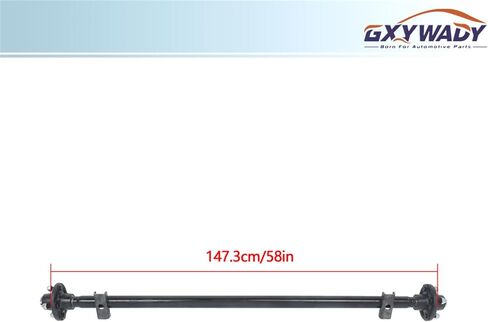 GXYWADY 4 Lug-4 بوصة محور المقطورة 2000 رطل محور المقطورة مع U Bolt Kit 58 بوصة محور الوجه in Kuwait