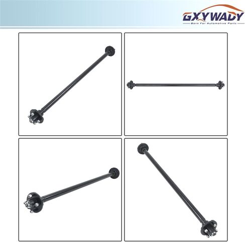 GXYWADY 4 Lug-4 بوصة محور المقطورة 2000 رطل محور المقطورة مع U Bolt Kit 58 بوصة محور الوجه in Kuwait