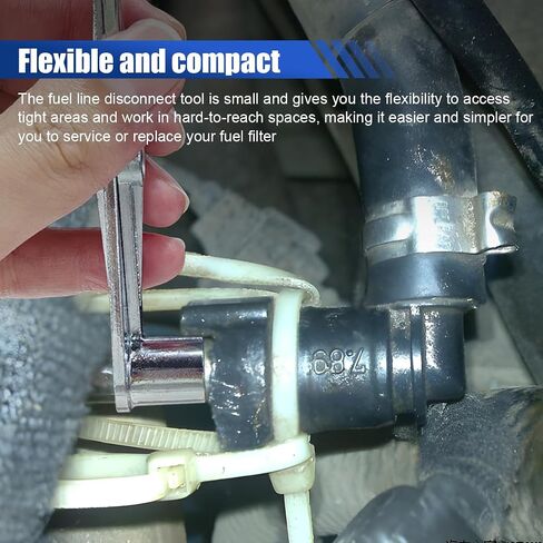 Scissor Fuel Line Disconnect Tool, 5/16" and 3/8" Car Fuel Filter Quick Removal Tool, Heater A/C Line Securely Disconnect Wrench for Most Vehicle Models (2in1) in Saudi Arabia