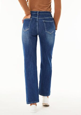 Women's Fleece Lined Jeans Winter Thermal Straight Wide Leg Flannel Sherpa Lined Warm Denim Jean in Saudi Arabia