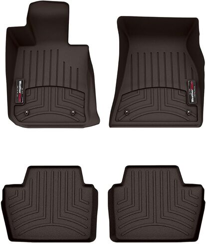 بطانات أرضية مخصصة من WeatherTech لسيارة BMW M4، M4 كومبيتيشن، M440i، 430i - الصف الأول والثاني (441673-1-2)، أسود in Saudi Arabia