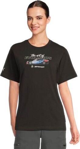 تي شيرت نسائي برسومات BMW M Motorsport من PUMA، أسود in Saudi Arabia