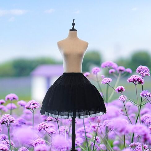 Underskirt, Elastic Waist, (Polyester Blend, Black) in Saudi Arabia