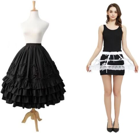 Underskirt, Elastic Waist, (Polyester Blend, Black) in Saudi Arabia