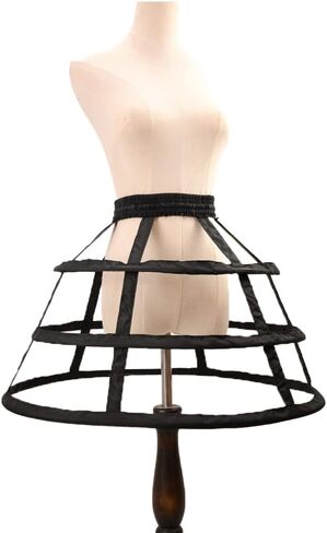 تنورة داخلية، خصر مرن، (مزيج البوليستر، أسود) in Kuwait