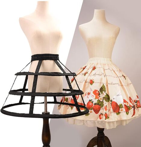 تنورة داخلية، خصر مرن، (مزيج البوليستر، أسود) in Kuwait