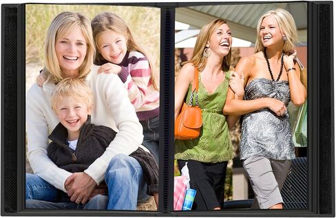 ألبوم براج بغطاء جلدي مخيط بأزرار معدنية من بايونير، أسود in Kuwait