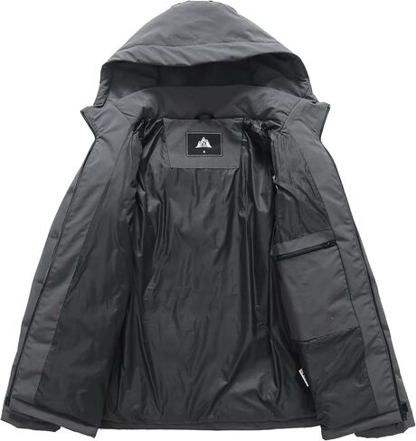 MOERDENG Women's Lightweight Full-Zip Puffer Jacket with Hood Quilted Warm Winter Coat Water Resistance Winter Jacket in Kuwait