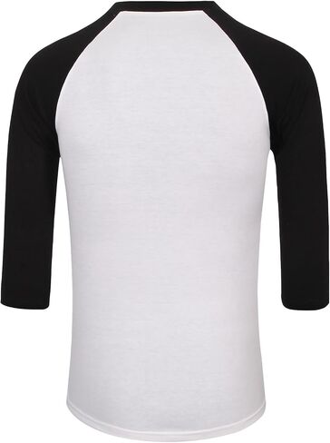 Men's Casual 3/4 Sleeve Baseball Tshirt Raglan Jersey Shirt in Saudi Arabia