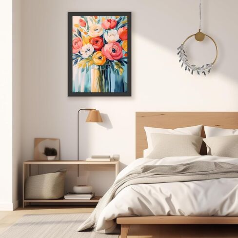 Tostog Flowers Diamond Paints Kits للبالغين ، وأطقم فن الماس الشاطئية للبالغين ، ولوحات الماس الفراشات للمبتدئين ، ولوحات Heart Heart Diamond Art Art 11.8 في* 15.75 بوصة. in Kuwait