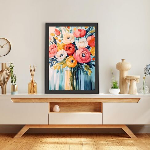 Tostog Flowers Diamond Paints Kits للبالغين ، وأطقم فن الماس الشاطئية للبالغين ، ولوحات الماس الفراشات للمبتدئين ، ولوحات Heart Heart Diamond Art Art 11.8 في* 15.75 بوصة. in Kuwait