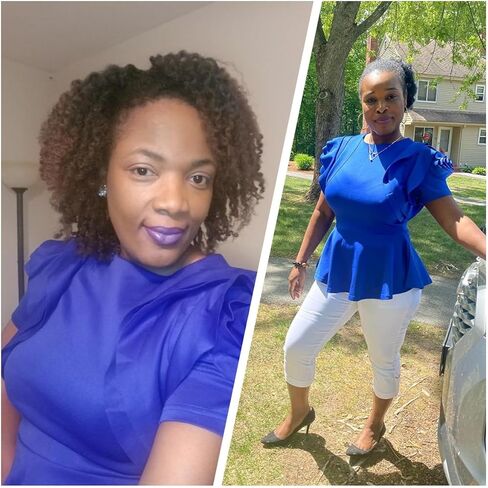 قمصان بلانسدي النسائية العلوية الأنيقة بيبلوم ورقبة دائرية مكشكشة وأكمام قصيرة أنيقة وبلوزة بيبلوم in Kuwait