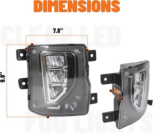 ECOTRIC Clear LED Fog Lights Compatible with 2016-2019 Chevy Silverado 1500 Bumper Fog Lamps W/Wiring Harness Replacement For GM2592315 84000614 Driving Bumper Brilliant Set Kit Pair in Saudi Arabia