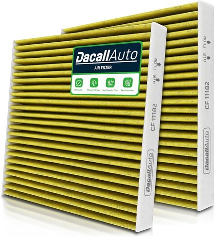 2Pcs Dacall CF11182 Activated Carbon Cabin Air Filter, for Honda CRV/Civic/FIT/HRV/Insight/Odyssey/Accord/Clarity All//CR-Z, fit for Acura ADX/Integra/MDX/RDX (2021-2025) in Saudi Arabia