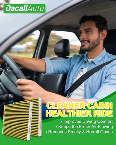 2Pcs Dacall CF11182 Activated Carbon Cabin Air Filter, for Honda CRV/Civic/FIT/HRV/Insight/Odyssey/Accord/Clarity All//CR-Z, fit for Acura ADX/Integra/MDX/RDX (2021-2025) in Saudi Arabia