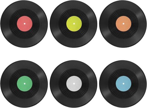 12 Inch Blank Vinyl Records Decor, 6PCS Fake Records Vintage Decorations Retro Wall Display Faux Vinyl Record for Music Party Studio Home Living Room Wall Decor DIY Craft Project in Saudi Arabia