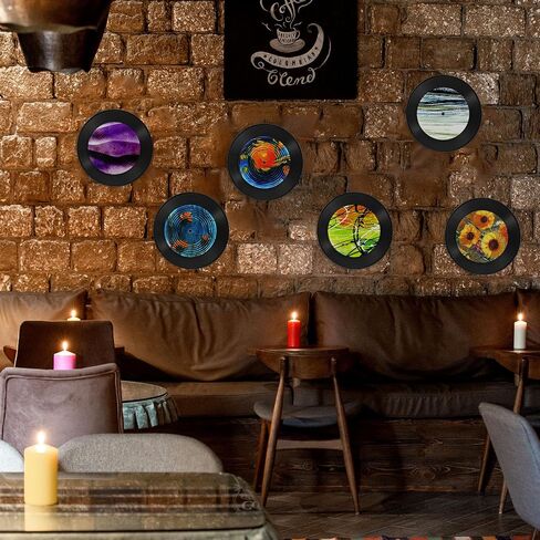 12 Inch Blank Vinyl Records Decor, 6PCS Fake Records Vintage Decorations Retro Wall Display Faux Vinyl Record for Music Party Studio Home Living Room Wall Decor DIY Craft Project in Saudi Arabia