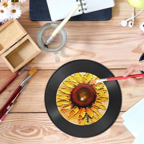 12 Inch Blank Vinyl Records Decor, 6PCS Fake Records Vintage Decorations Retro Wall Display Faux Vinyl Record for Music Party Studio Home Living Room Wall Decor DIY Craft Project in Saudi Arabia