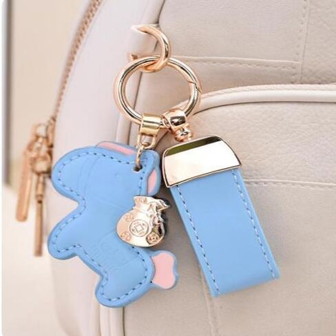 Cute keychains for ladies, artificial leather bag pendants, wallet pendants in Saudi Arabia