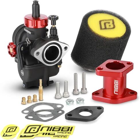 NIBBI PE 24mm Carburetor Kit Fit for Predator 212cc 192cc 224cc Coleman CT200U Engine Mini Bike Go Kart PE24 Carb Performance Part with Air Filter Intake Manifold(Black) in Saudi Arabia
