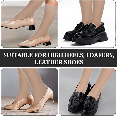 6 Pairs Plus Size Knee High Stockings for Women, 15D Skin Color Nylon Stocks with Wide Calf Stretchy Silky Soft in Saudi Arabia