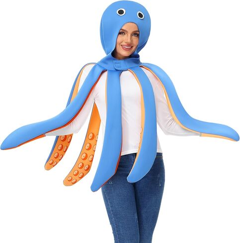 Adult Halloween Octopus Costume Sea Animal Parties Themed Outfits in Kuwait