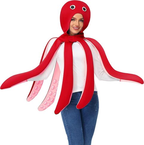 Adult Halloween Octopus Costume Sea Animal Parties Themed Outfits in Kuwait