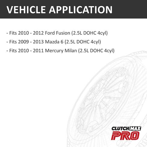 مجموعة القابض ClutchMaxPRO شديدة التحمل من OEM متوافقة مع 2010-2012 Fusion 2009-2013 Mazda 6 2010 2011 Mercury Milan 2.5L (CP07198HD-CK) in Saudi Arabia