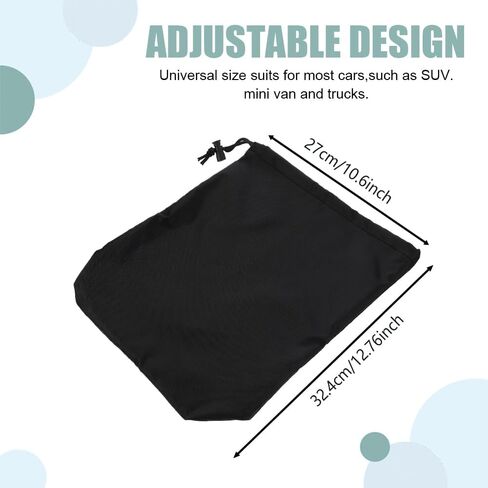 2PCS Car Side Mirror Covers, Winter Car Accessories, Auto Rearview Protection Cover, Universal Waterproof Snow Mirror Cover Car Exterior Accessories Compatible with Cars Trucks (Black, 2PCS) in Saudi Arabia