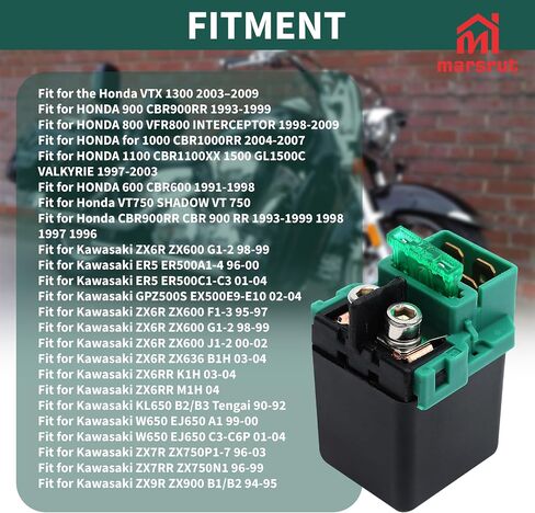 Starter Solenoid Relay Compatible with Honda VTX 1300 2003 2004 2005 2006 2007 2008 2009 (2003-2009), Replacement Accessories Part for CBR900RR VFR800 CBR1000RR CBR600 VT750, New in Saudi Arabia