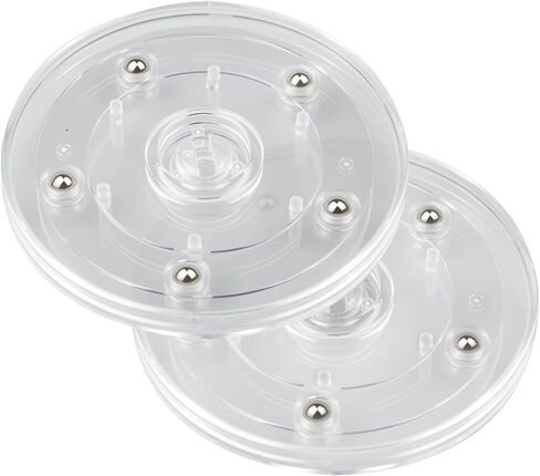 2 Pack 4" Lazy Susan Turntable Acrylic Ball Bearing Rotating Tray for Spice Rack Table Cake Kitchen Pantry Decorating TV Laptop Computer Monitor in Kuwait