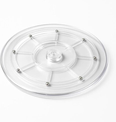 2 Pack 4" Lazy Susan Turntable Acrylic Ball Bearing Rotating Tray for Spice Rack Table Cake Kitchen Pantry Decorating TV Laptop Computer Monitor in Kuwait