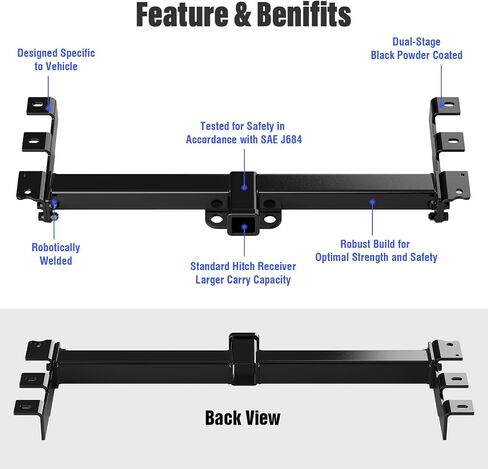 Trailer Hitch, 2 inch Towing Hitch Receiver Compatible with Chevy Silverado 1500 1999-2007 & Compatible with GMC Sierra 1500 1999-2006 & Compatible with Chevy Silverado GMC Sierra 1500 Classic 2007 in Saudi Arabia