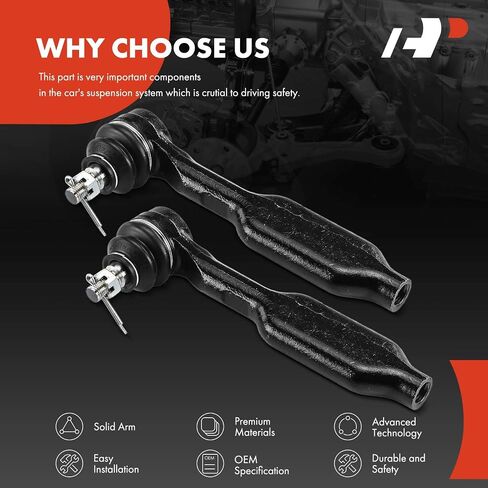 A-Premium 2 x Front Outer Tie Rod Ends, Compatible with Honda Odyssey 2005 2006 2007 2008 2009 in Saudi Arabia