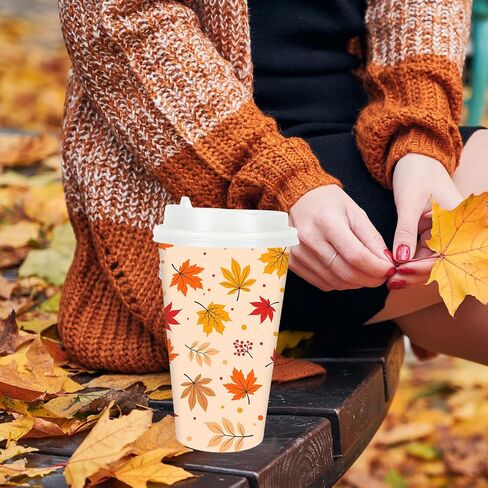 72 Set Halloween Disposable Coffee Cups with Lids 12oz Black Orange Pumpkin Ghost Bat Paper To Go Coffee Cups for Cappuccino Hot Chocolate Beverage Tea in Saudi Arabia