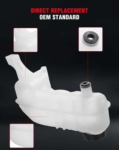 cciyu Coolant Tank Reservoir Fits For 1999-2005 For Chevrolet/For Pontiac 1999-2004 For Oldsmobile 22712361 16607497 in Saudi Arabia