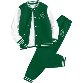 طقم سترات وسراويل من قطعتين من ملابس الأولاد من SweatyRocks مطبوع عليها حروف ملونة in Kuwait