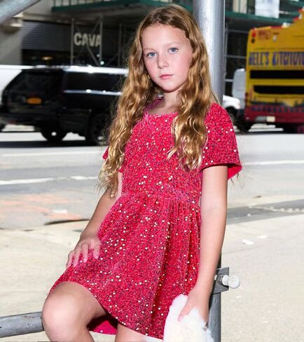 Girls Sequin Dress Short Sleeve Prom Party Formal School Graduations Fancy Dresses Size 4-12 in Saudi Arabia