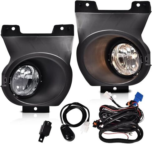 مجموعة مصابيح الضباب متوافقة مع 2011 2012 2013 2014 Ford F150 مصد الضباب مصابيح القيادة مع مفتاح/قوس/مصابيح (عدسة دخانية) in Saudi Arabia