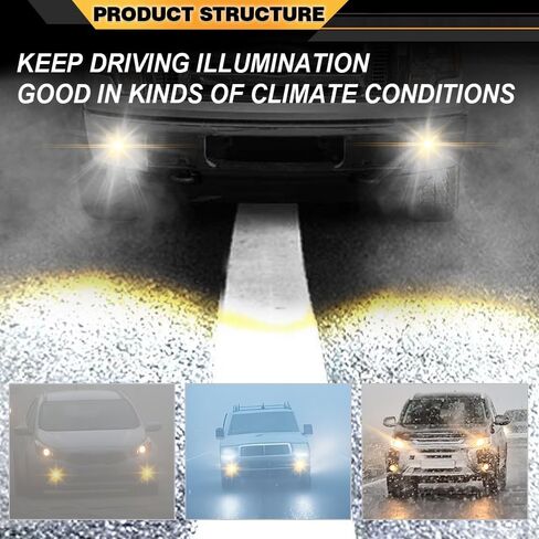 مجموعة مصابيح الضباب متوافقة مع 2011 2012 2013 2014 Ford F150 مصد الضباب مصابيح القيادة مع مفتاح/قوس/مصابيح (عدسة دخانية) in Saudi Arabia