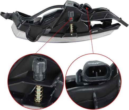 labwork 1 Pair Fog Lights Assembly Replacement for 2007-2010 Elantra Clear Lens with Bulbs Driving Fog Lights Lamps Driver and Passenger Side in Saudi Arabia