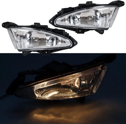 labwork 1 Pair Fog Lights Assembly Replacement for 2007-2010 Elantra Clear Lens with Bulbs Driving Fog Lights Lamps Driver and Passenger Side in Saudi Arabia