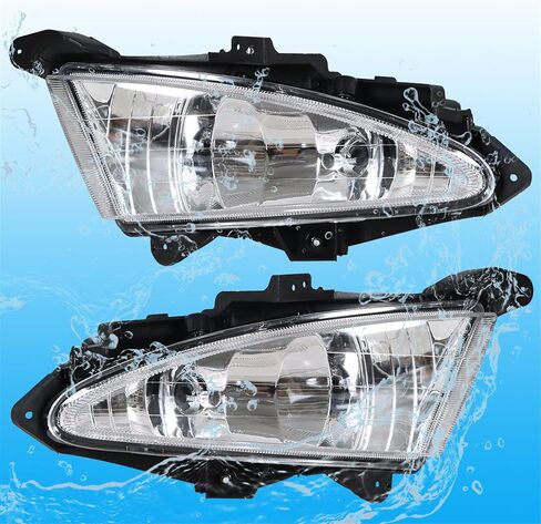labwork 1 Pair Fog Lights Assembly Replacement for 2007-2010 Elantra Clear Lens with Bulbs Driving Fog Lights Lamps Driver and Passenger Side in Saudi Arabia