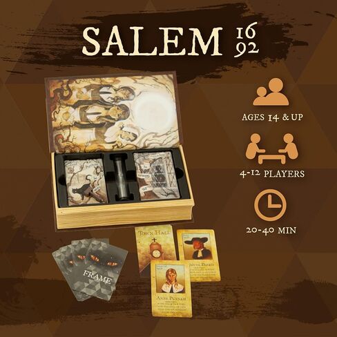 Facade Dark Cites Series Board Game of Strategy, Deceit, and Luck - Card Game for Teens Adults and Family - Deluxe Salem 1692 in Kuwait