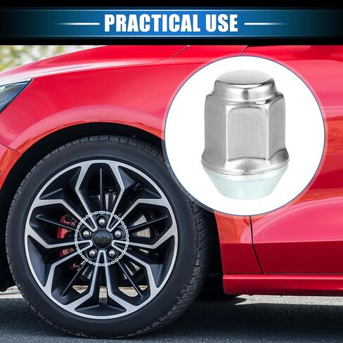 5 Pcs Wheel Lug Nuts Compatible for Ford Focus for Dodge Grand Caravan, Durable M12 x 1.5 Carbon Steel Silver Tone Tire Lugnuts in Saudi Arabia