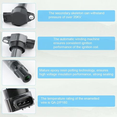 مجموعة JDMON مكونة من 3 ملفات إشعال متوافقة مع Smart Fortwo 2008 2009 2010 2011 2012 2013 2014 2015 1.0L L3 لاستبدال UF681 36-8276 GN10674 ICA64178 ICA64270 in Saudi Arabia