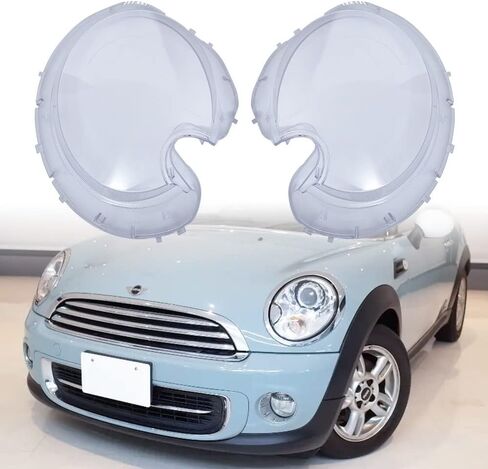 1 زوج واضح العلوي كشافات غطاء للعدسات PC شل استبدال ل 2009-2013 BMW Mini R56 كوبر 63127270023 63127270024 in Saudi Arabia