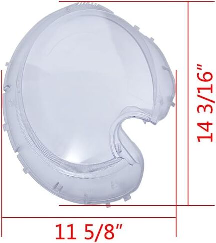 1 زوج واضح العلوي كشافات غطاء للعدسات PC شل استبدال ل 2009-2013 BMW Mini R56 كوبر 63127270023 63127270024 in Saudi Arabia