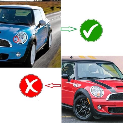 1 زوج واضح العلوي كشافات غطاء للعدسات PC شل استبدال ل 2009-2013 BMW Mini R56 كوبر 63127270023 63127270024 in Saudi Arabia