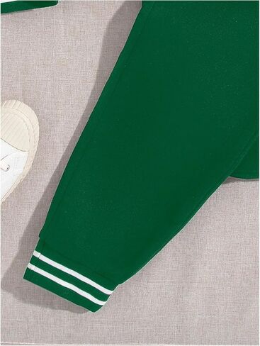 طقم سترات وسراويل من قطعتين من ملابس الأولاد من SweatyRocks مطبوع عليها حروف ملونة in Kuwait